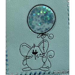 Stickdatei - Doodle Maus mit Ballon